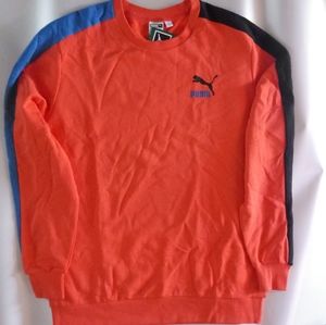 Puma Classic T7 Logo Crew TR Firecracker 🐅 Men's